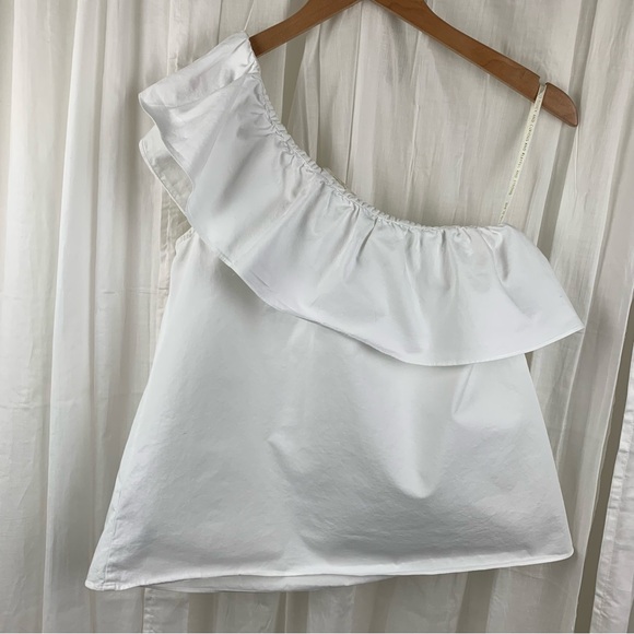 Kate Spade 100% Cotton Broome Street One Shoulder Top Size S - Picture 7 of 9